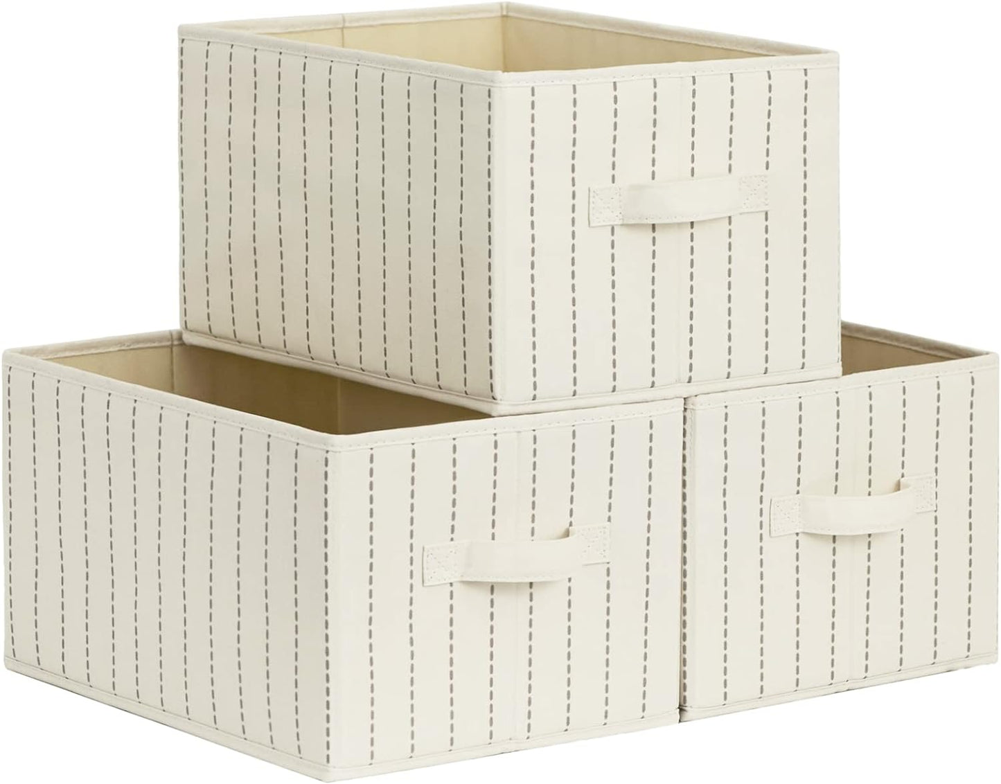 Storage Baskets for Shelves, 3-Pack