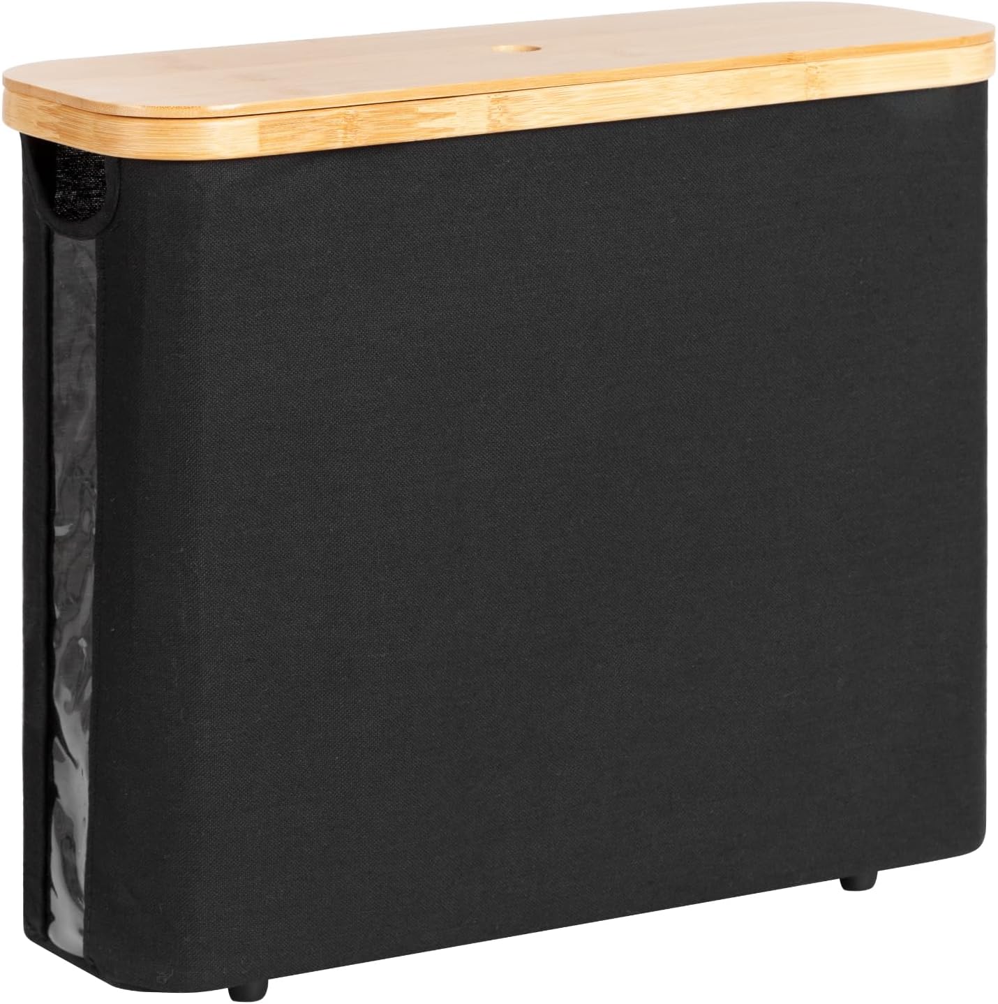 Toilet Paper Storage Basket, Papers Container with Bamboo Lid