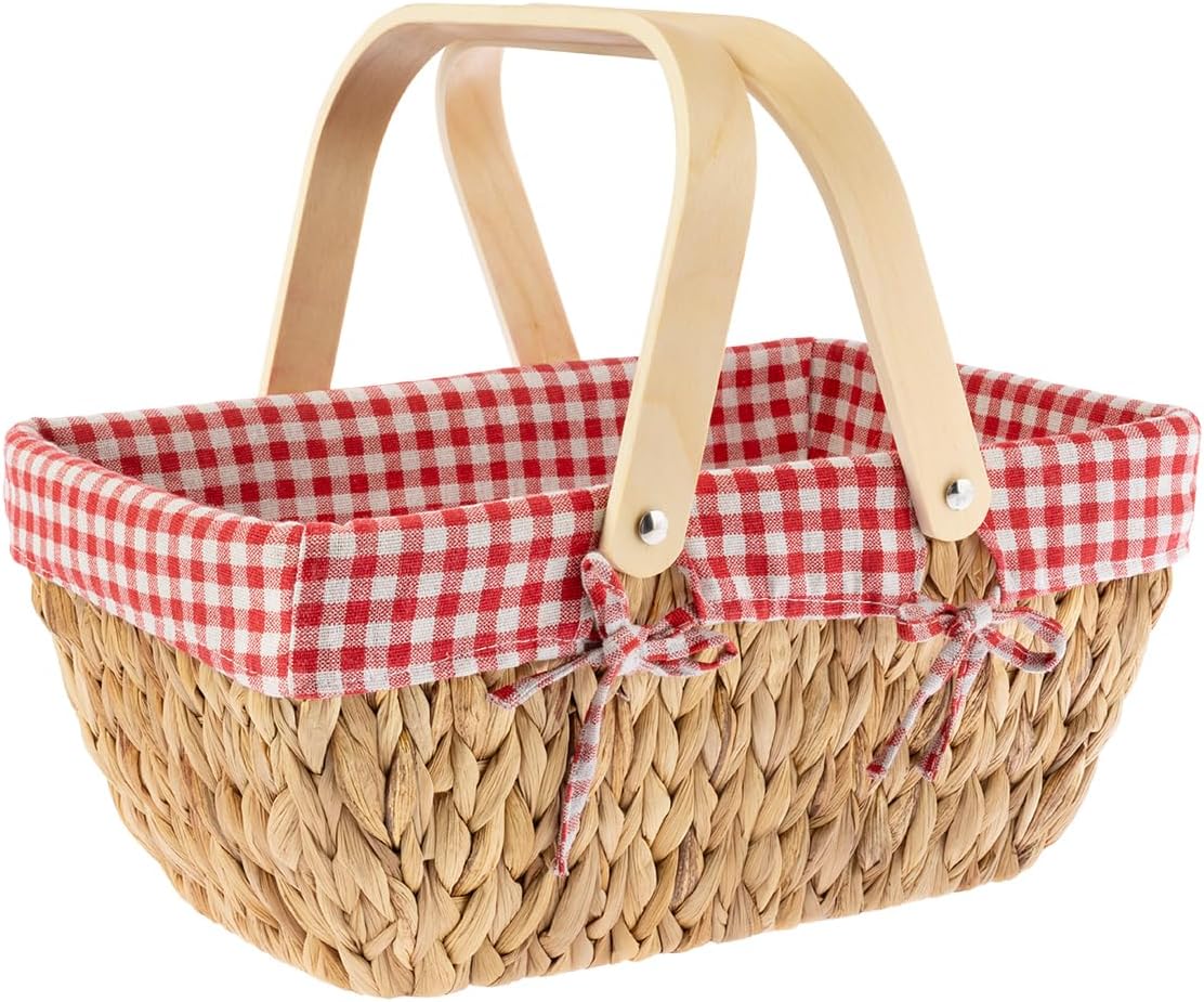 Wicker Basket with Washable Linner
