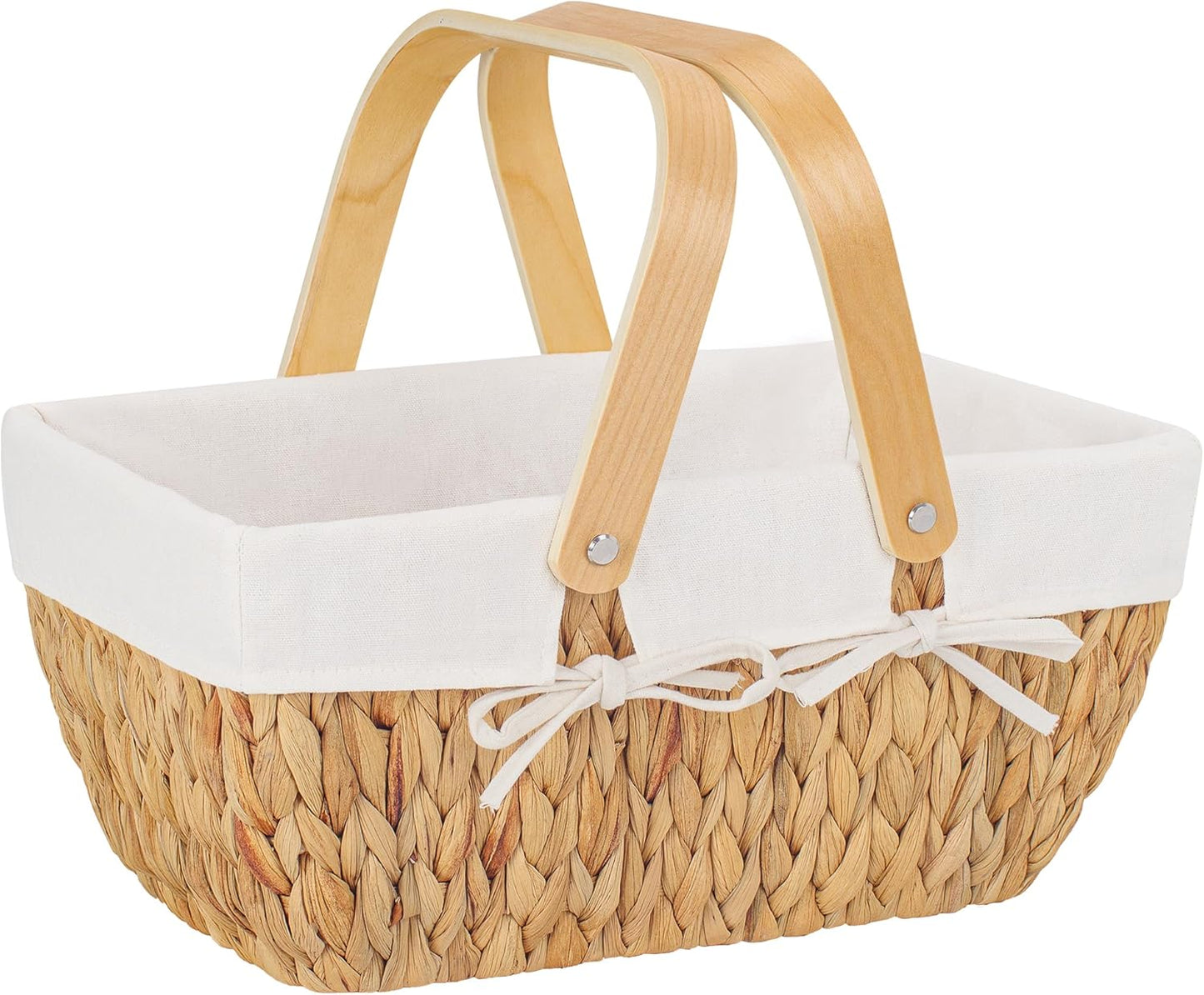 Wicker Basket with Washable Linner