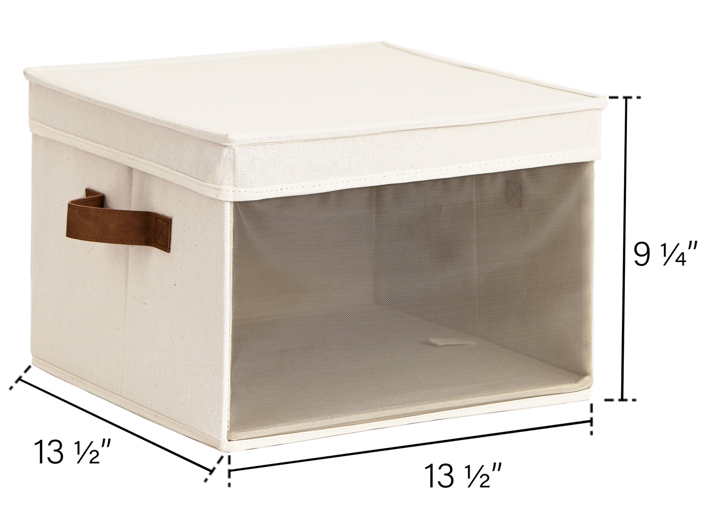 Decorative Closet Basket with Lid and Clear Window, 4-Pack