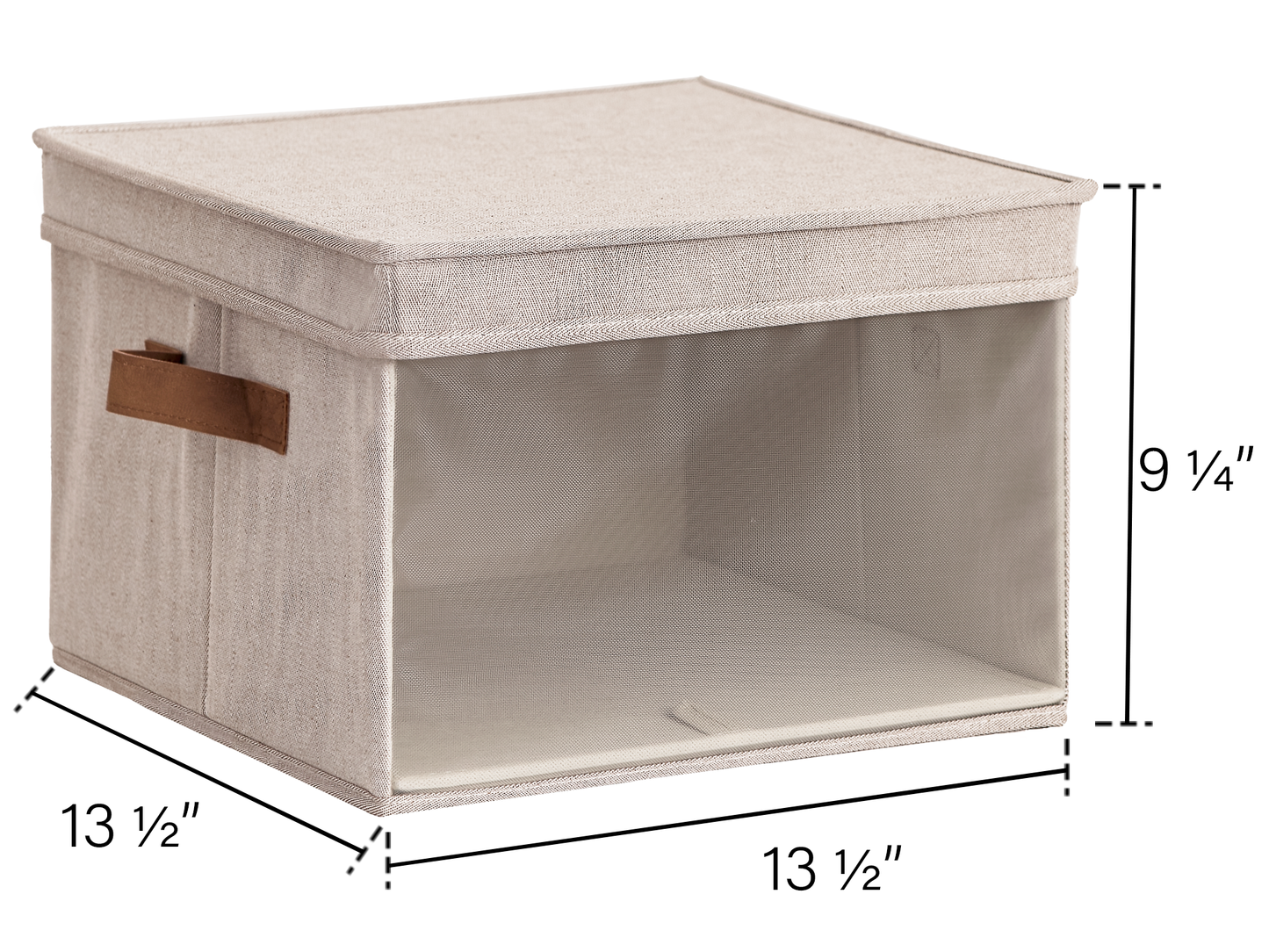 Decorative Closet Basket with Lid and Clear Window, 4-Pack