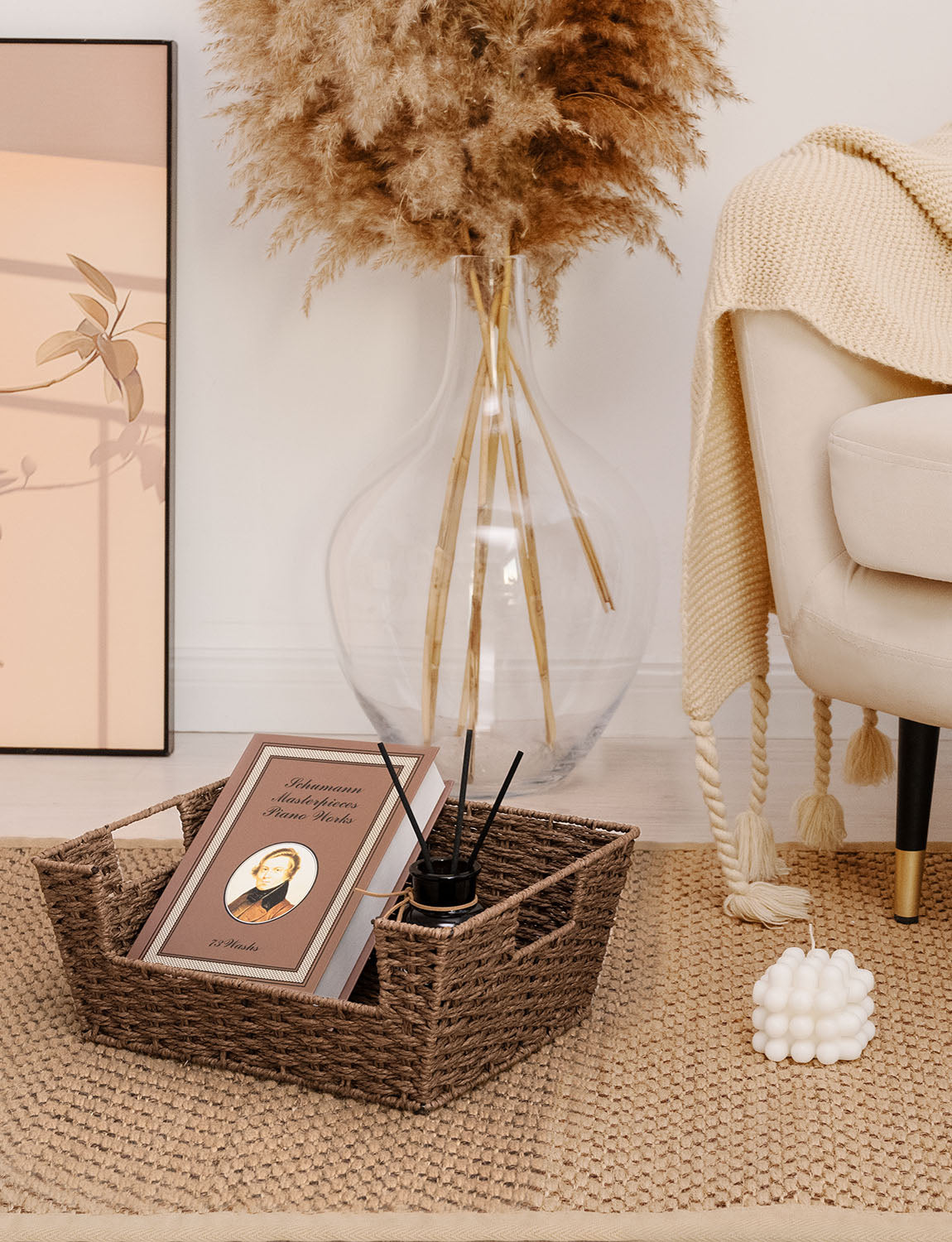 Wicker Pantry Baskets for Storage, 2 Pack