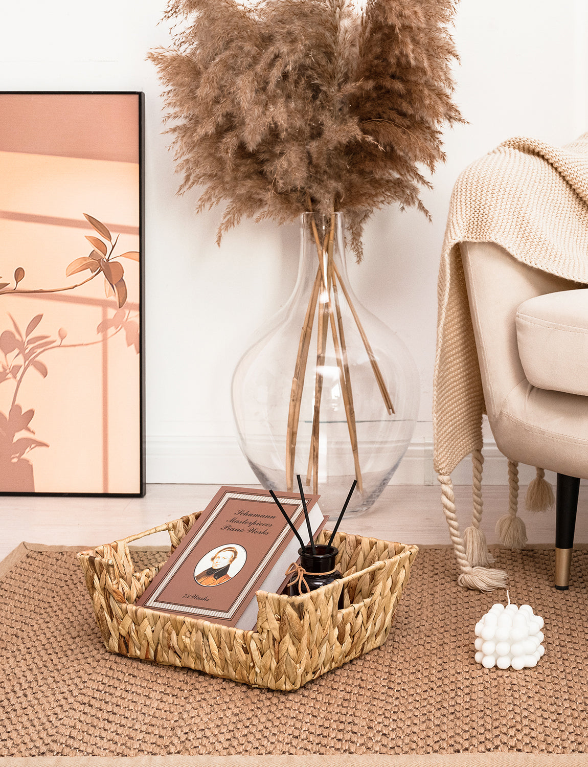 Wicker Pantry Baskets for Storage, 2 Pack
