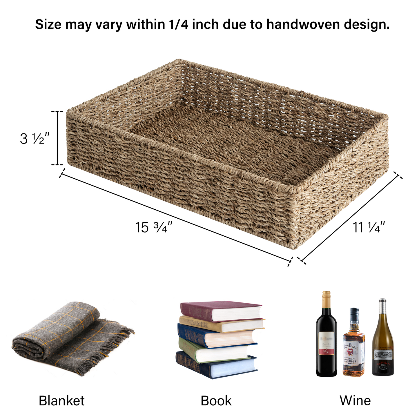 Handwoven Wicker Baskets for Organizing, Toilet Paper Basket, 2 Pack