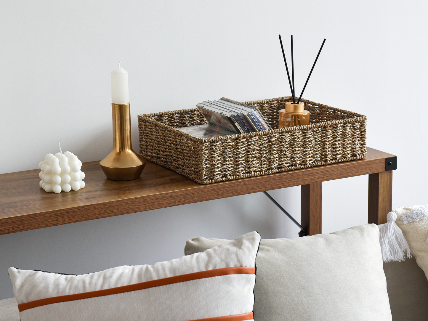 Handwoven Wicker Baskets for Organizing, Toilet Paper Basket, 2 Pack