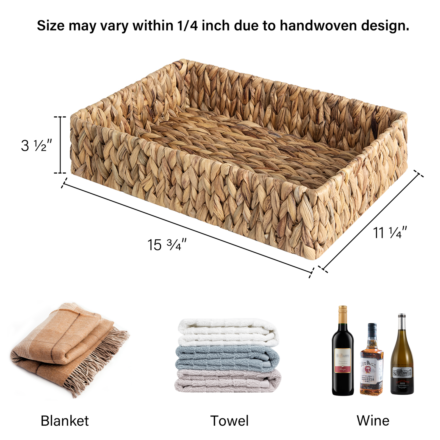 Handwoven Wicker Baskets for Organizing, Toilet Paper Basket, 2 Pack