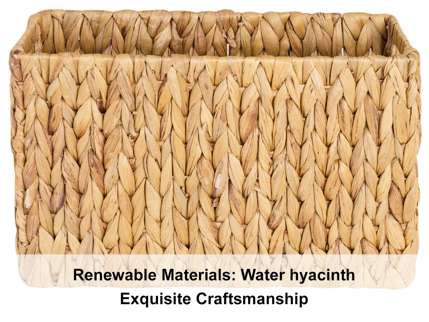 Hand-Woven Divided Magazine Basket, Rattan Magazine Holder, 1 Pack