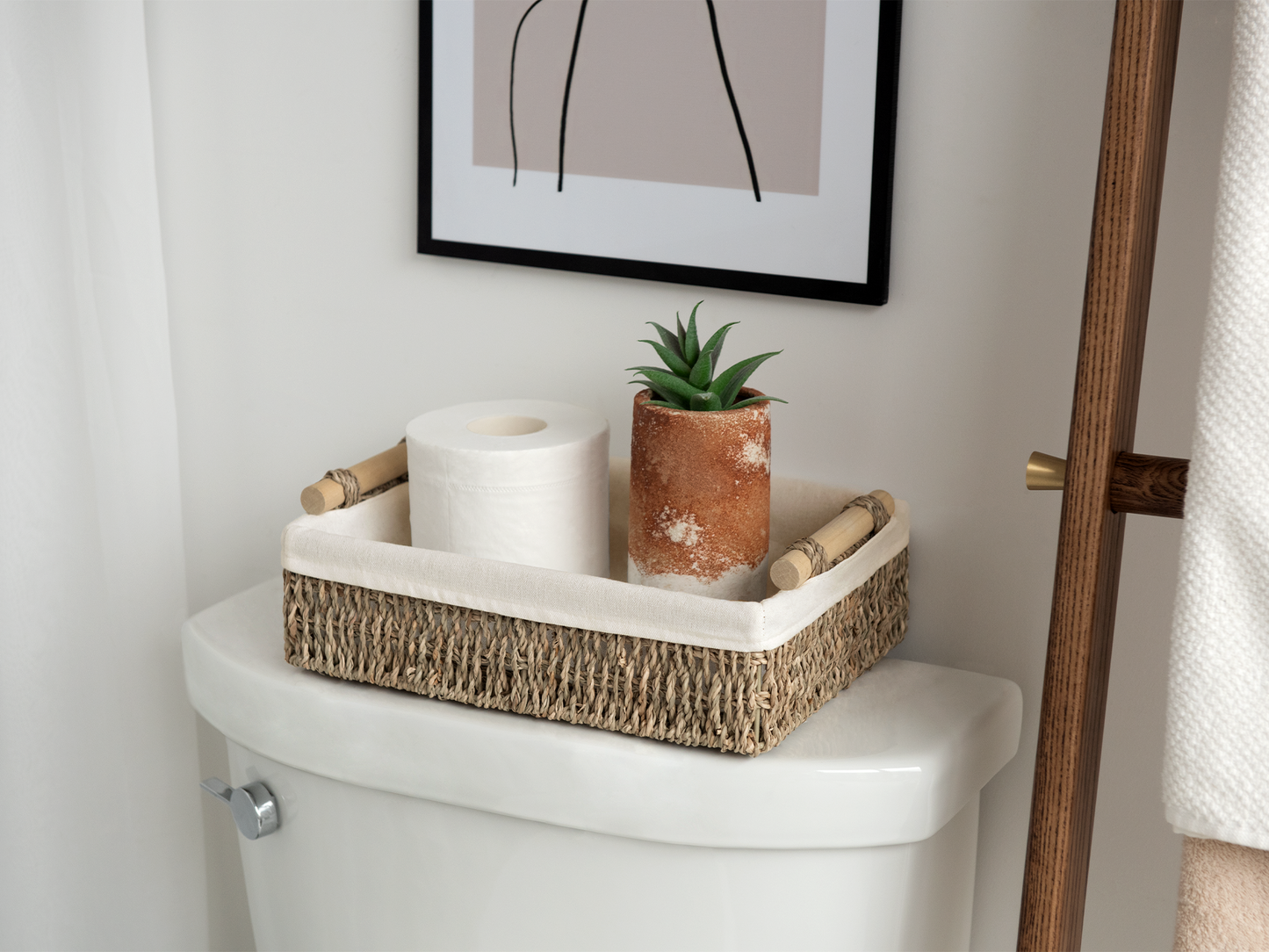 Small Wicker Baskets for Organizing with Natural Fiber Liner