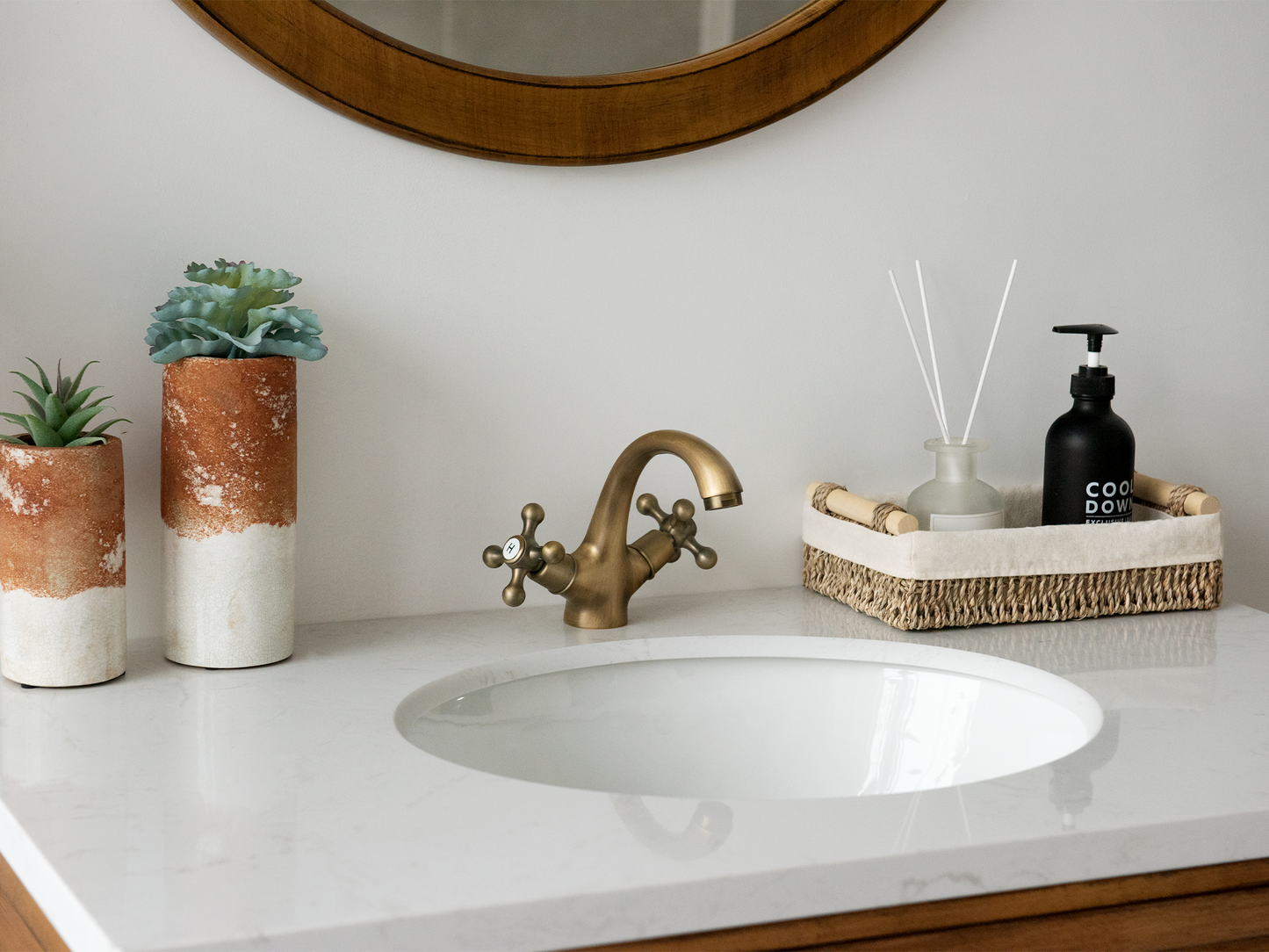 Small Wicker Baskets for Organizing with Natural Fiber Liner