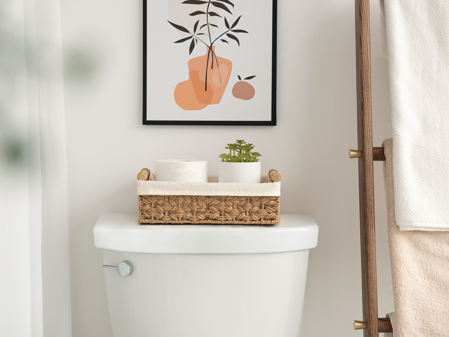 Small Wicker Baskets for Organizing with Natural Fiber Liner