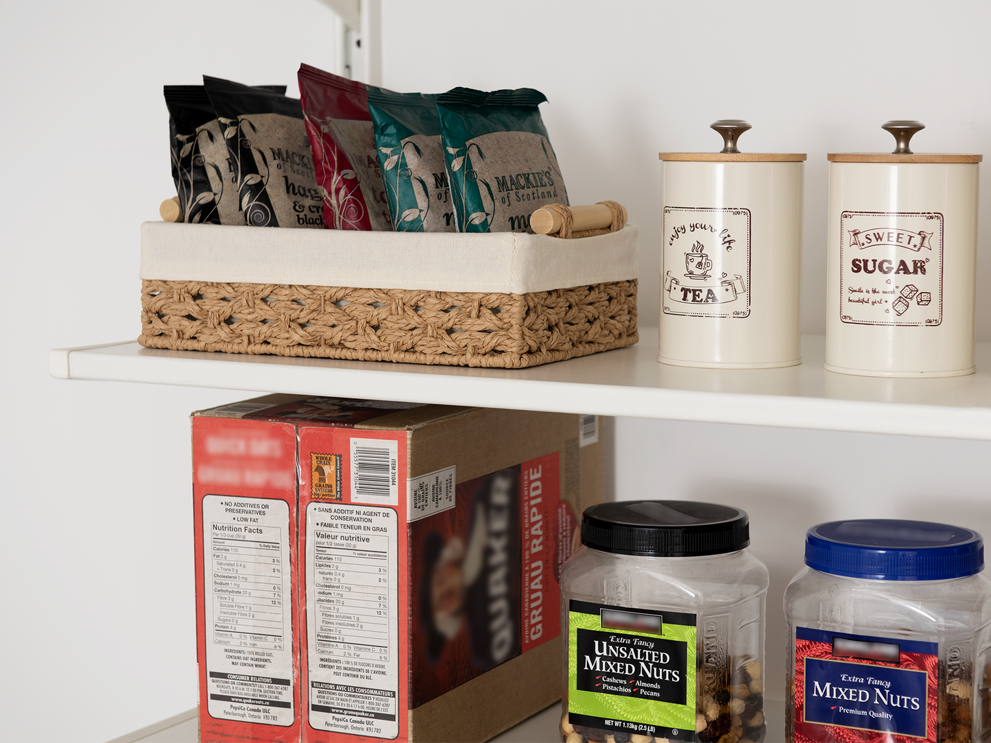 Small Wicker Baskets for Organizing with Natural Fiber Liner