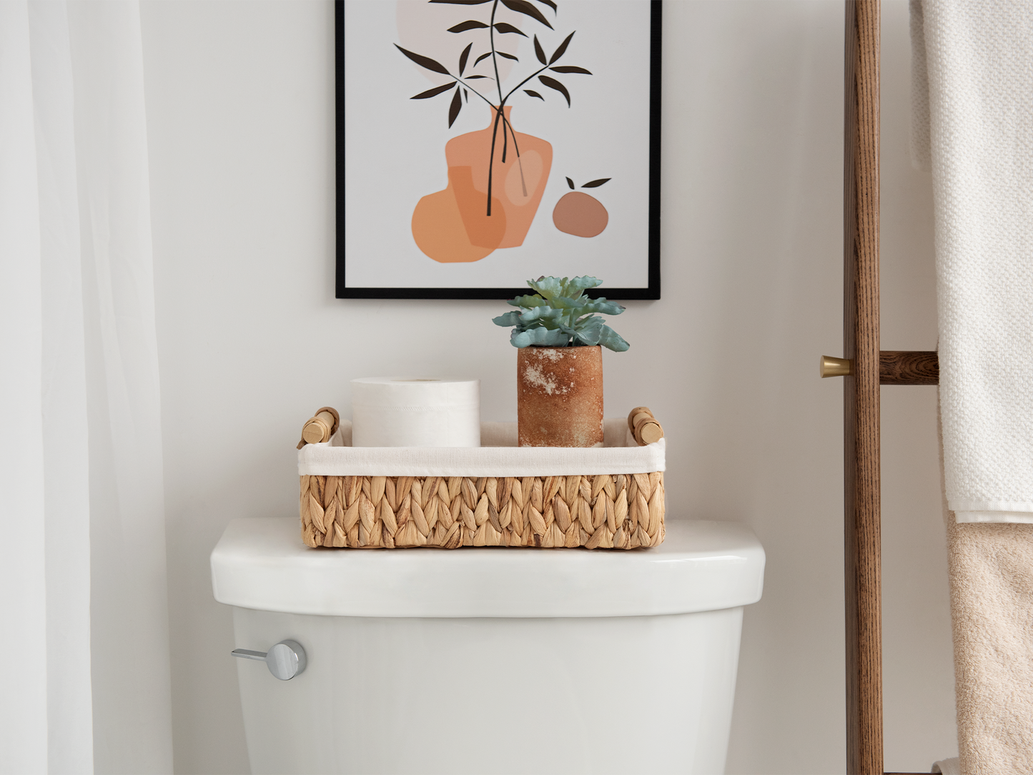 Small Wicker Baskets for Organizing with Natural Fiber Liner