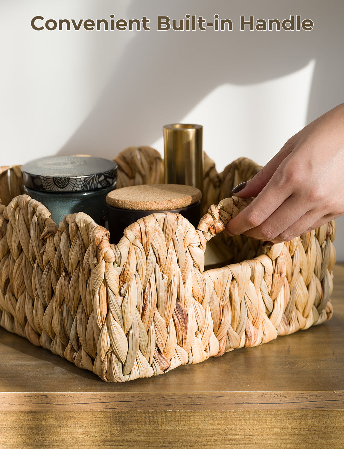 Scalloped Edge Wicker Basket for Organizing
