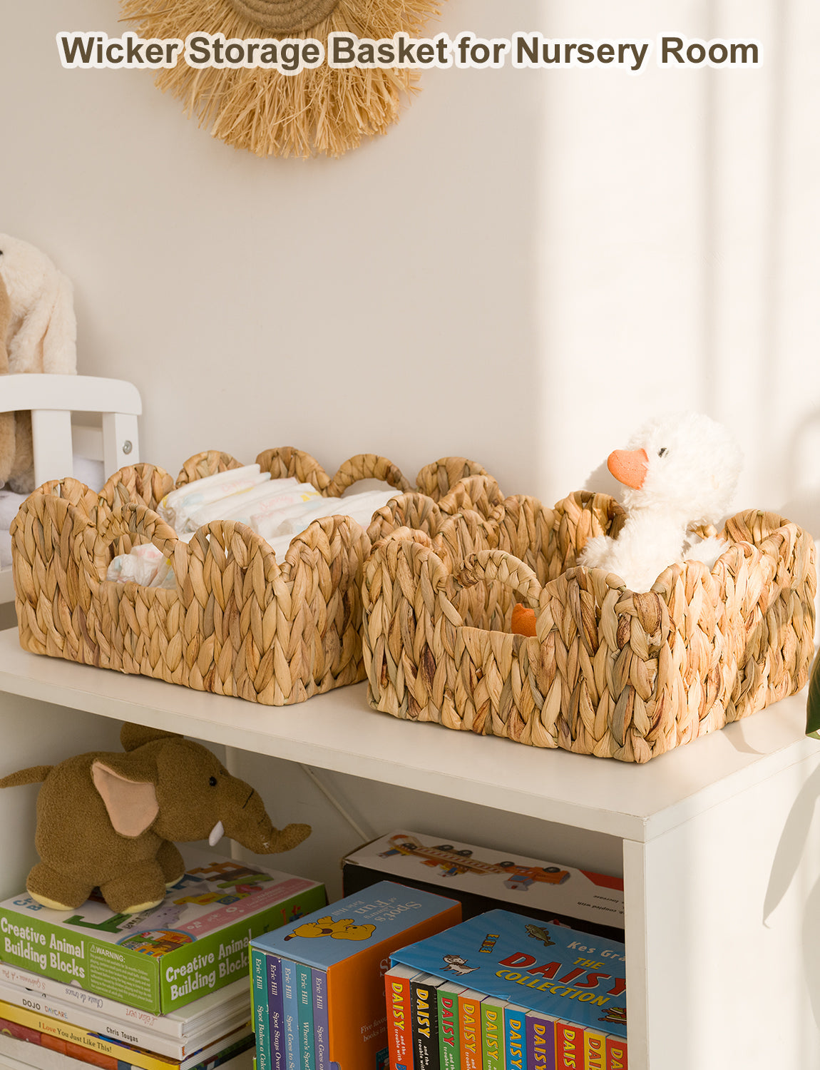 Scalloped Edge Wicker Basket for Organizing