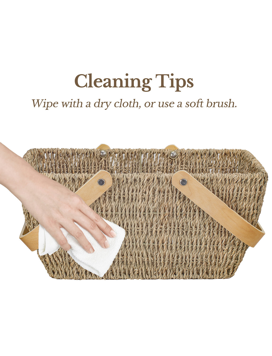 Wicker Basket with Washable Linner