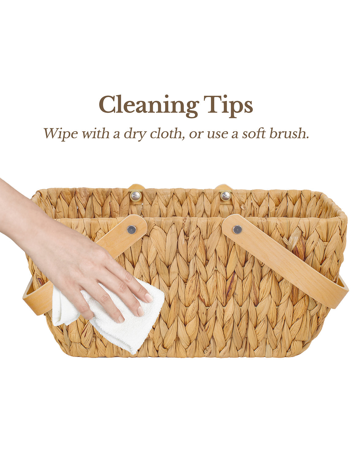 Wicker Basket with Washable Linner