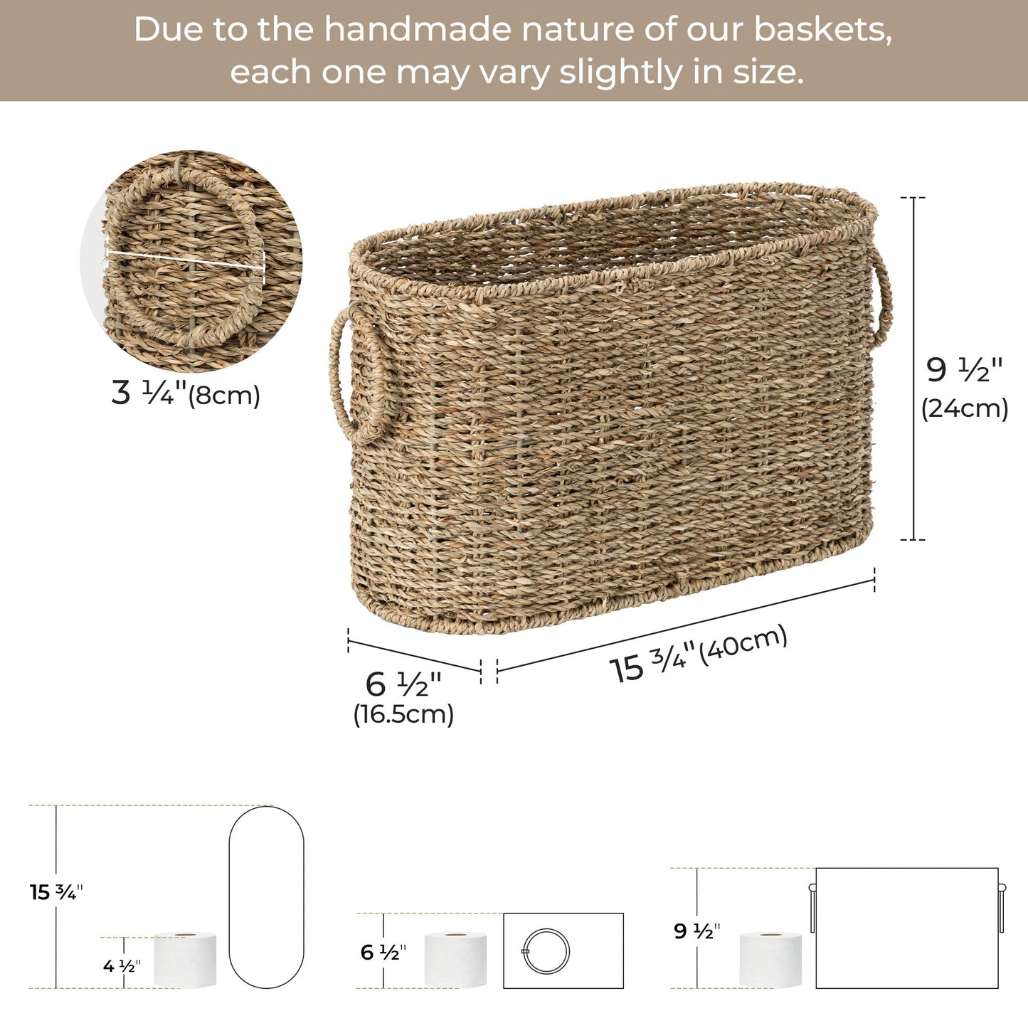 Toilet Paper Storage Holder for 6 Regular Rolls