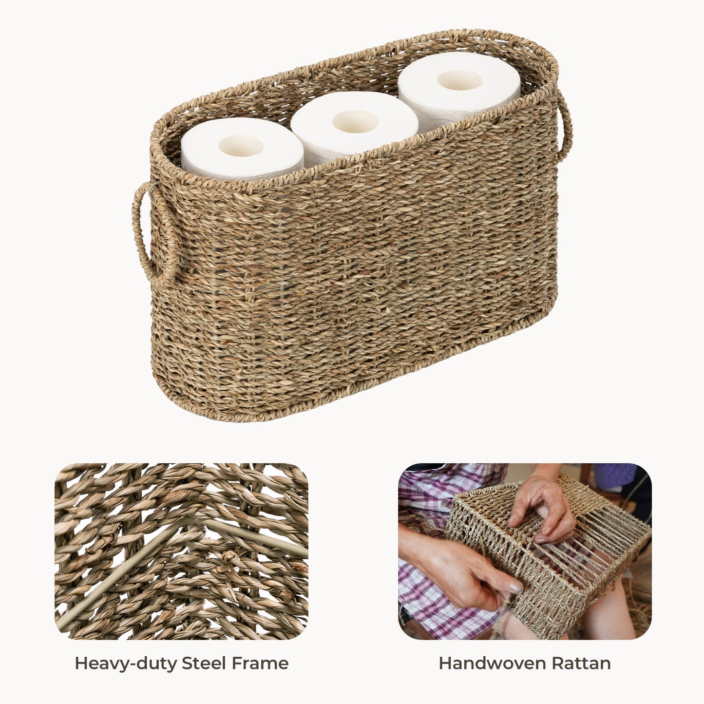 Toilet Paper Storage Holder for 6 Regular Rolls