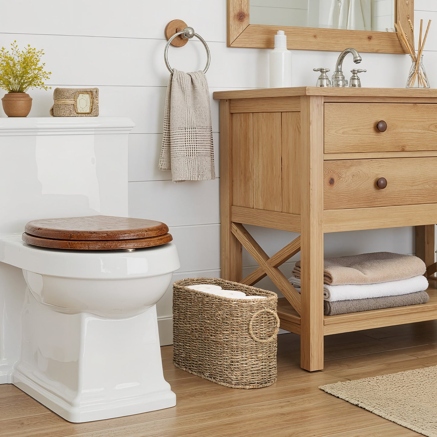 Toilet Paper Storage Holder for 6 Regular Rolls
