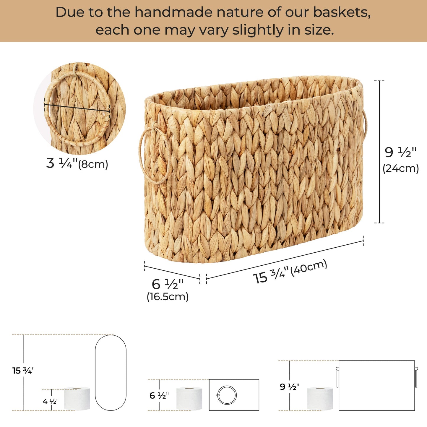 Toilet Paper Storage Holder for 6 Regular Rolls