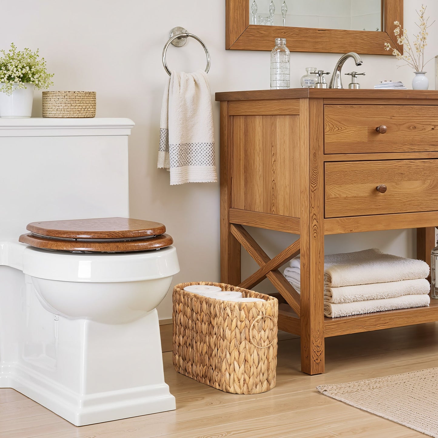 Toilet Paper Storage Holder for 6 Regular Rolls