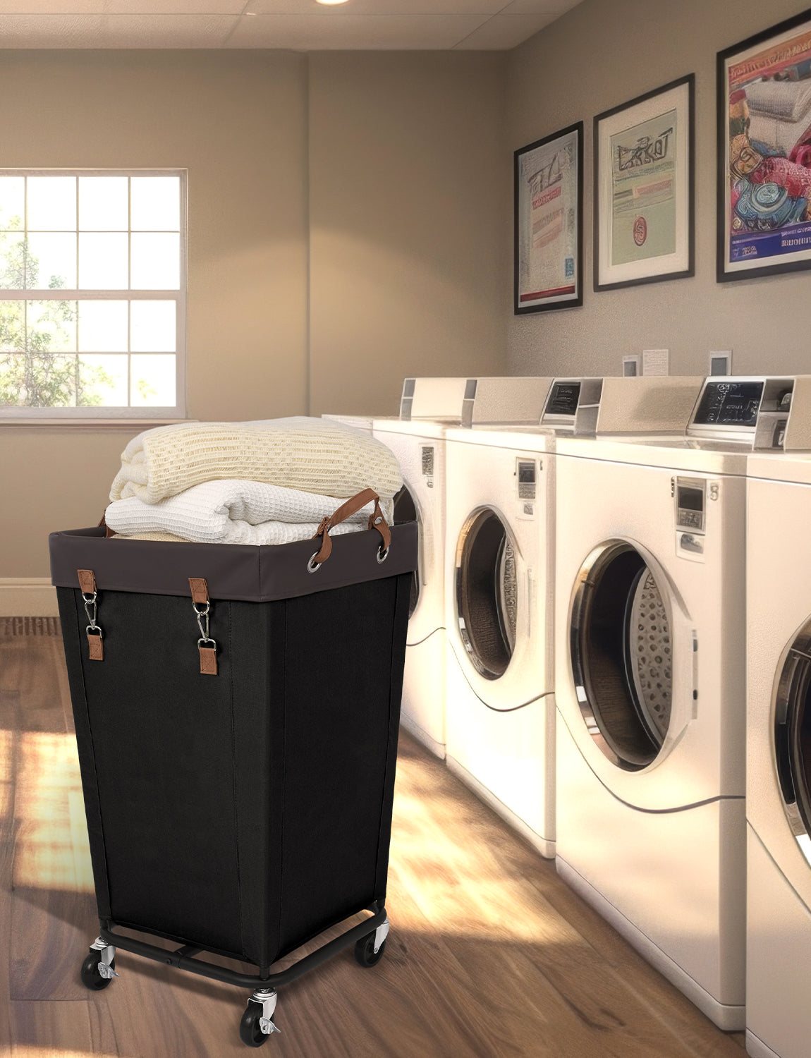 Laundry Basket with Wheels, 1 Pack