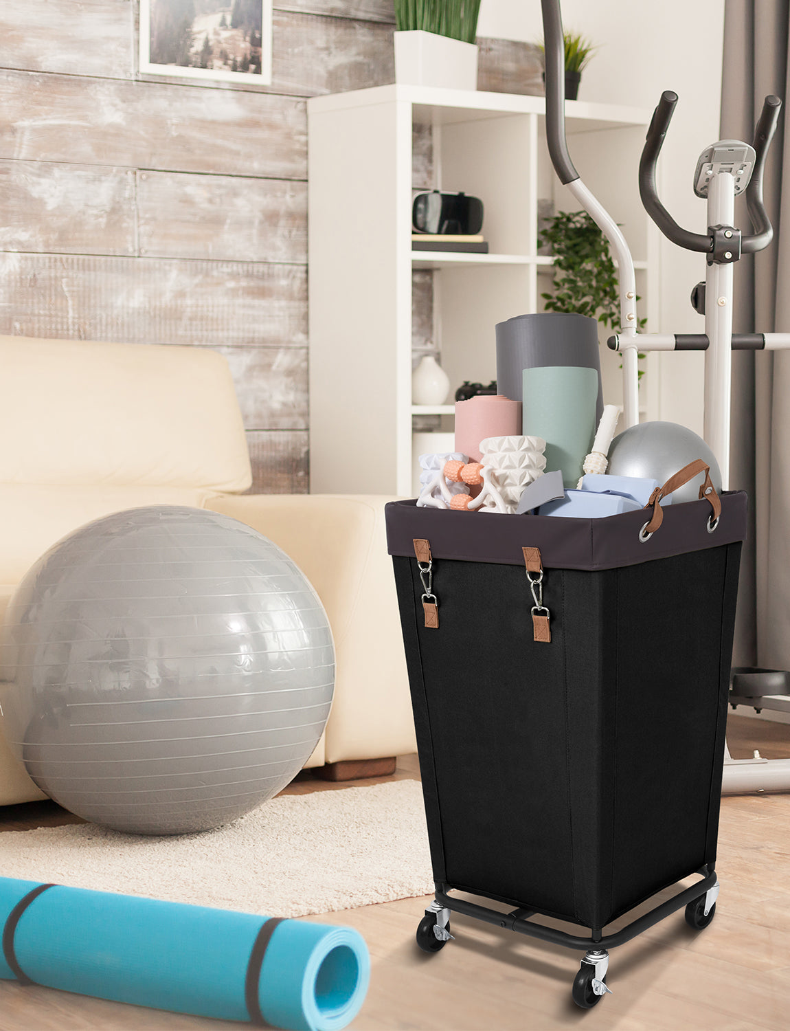 Laundry Basket with Wheels, 1 Pack