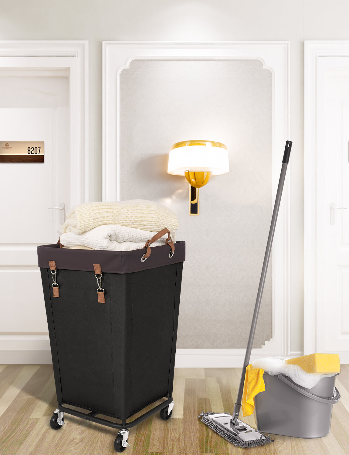 Laundry Basket with Wheels, 1 Pack