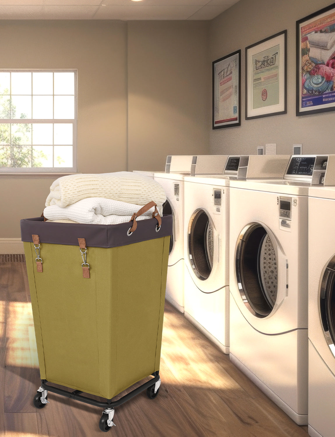 Laundry Basket with Wheels, 1 Pack