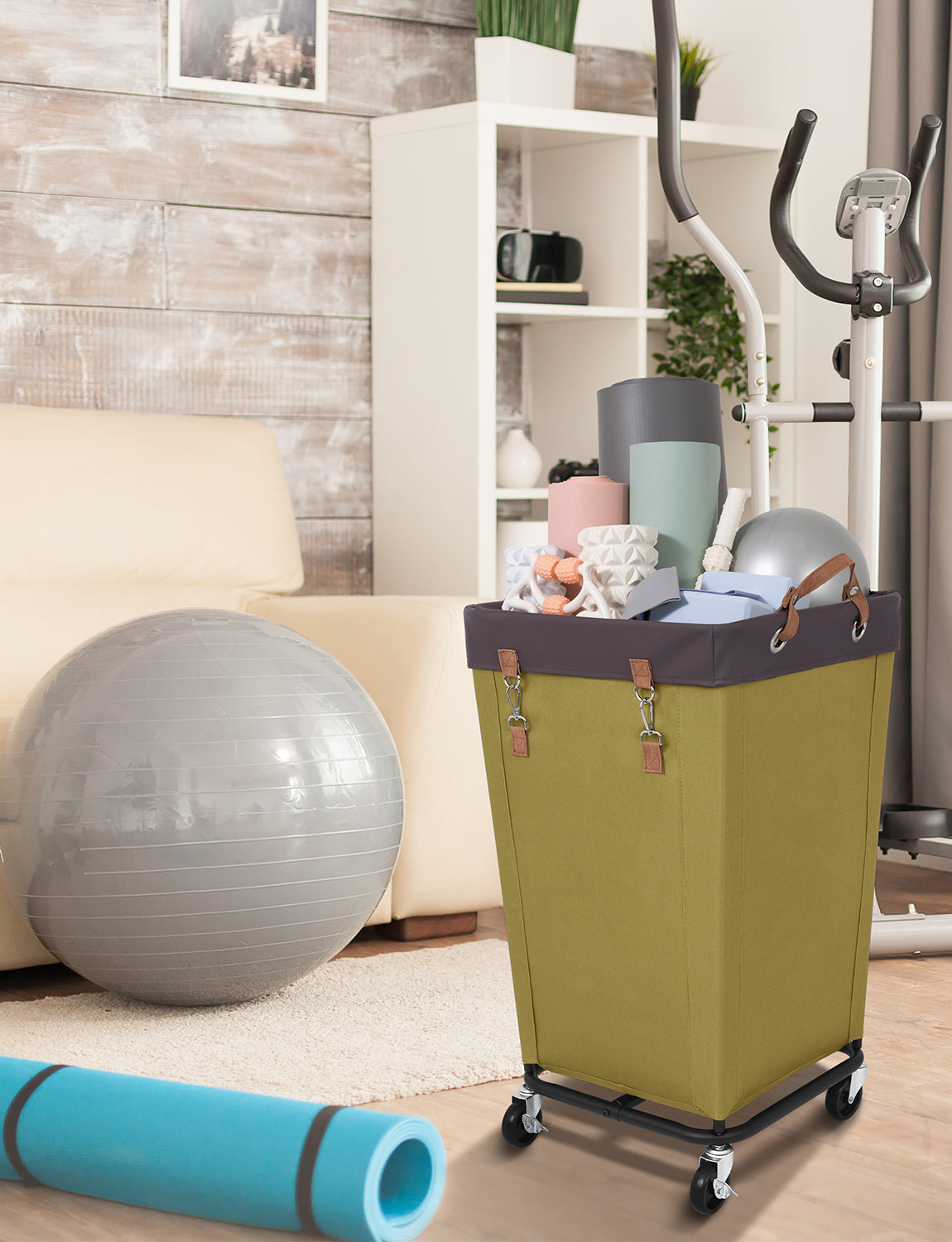 Laundry Basket with Wheels, 1 Pack