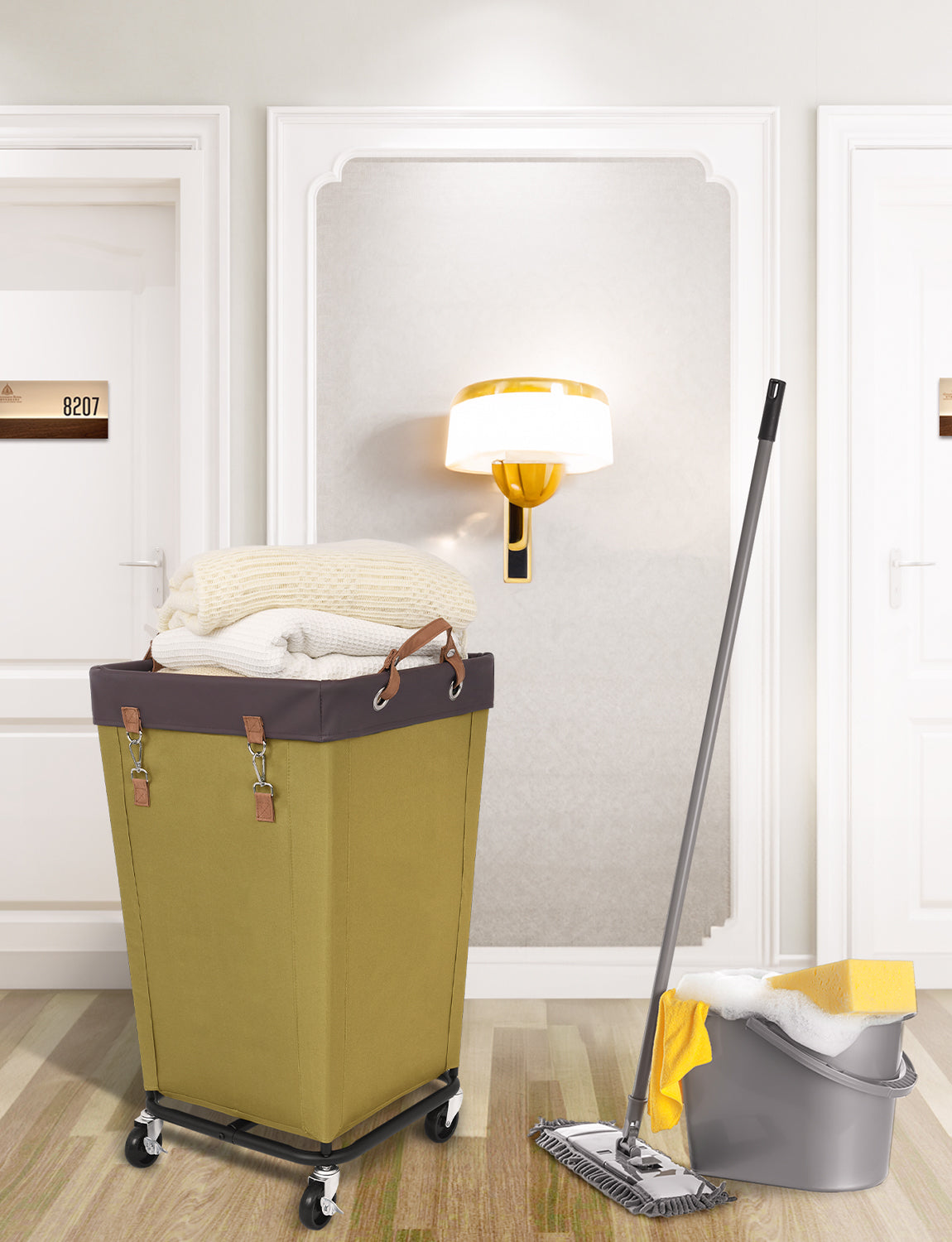 Laundry Basket with Wheels, 1 Pack