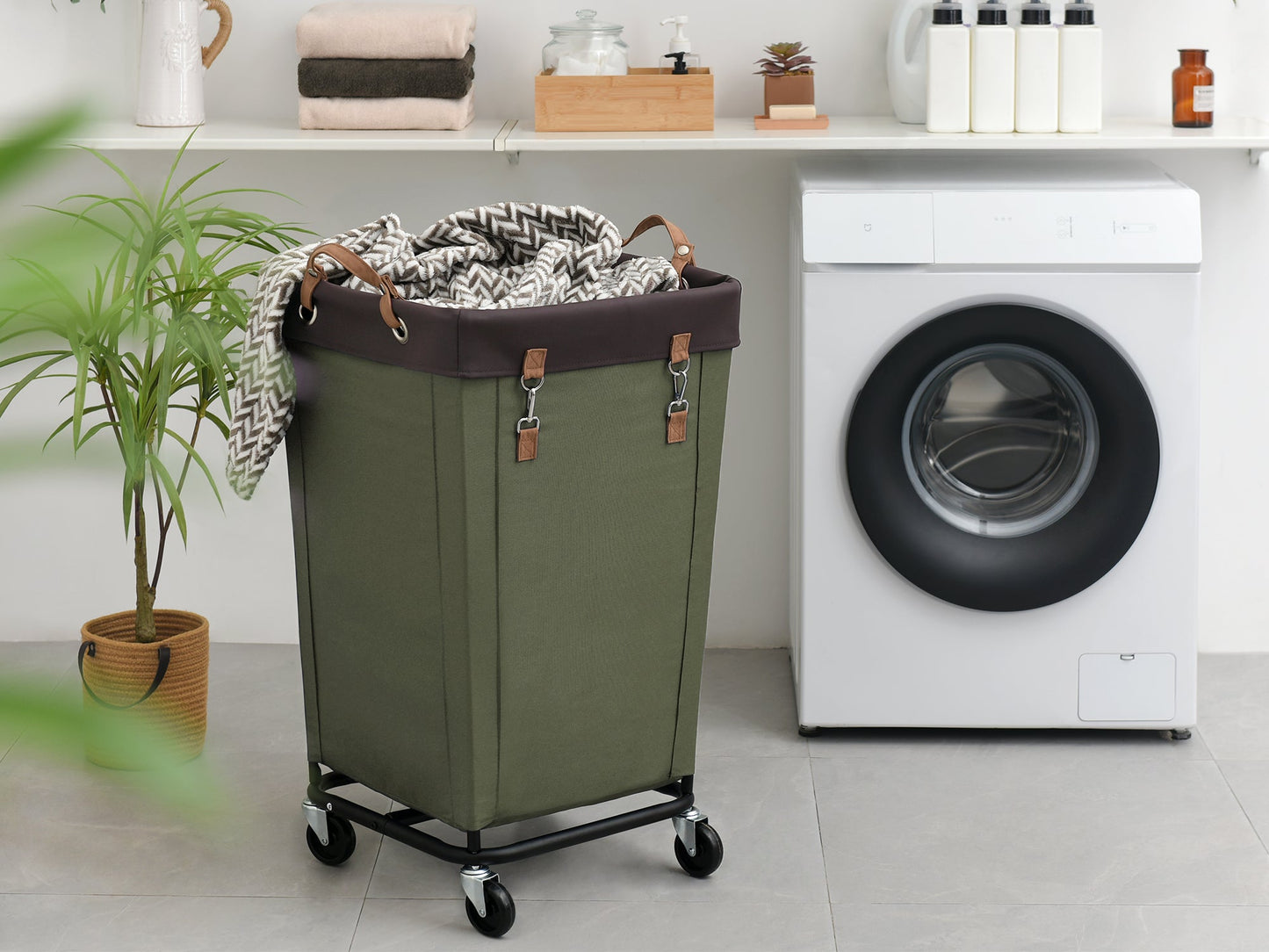 Laundry Basket with Wheels, 1 Pack
