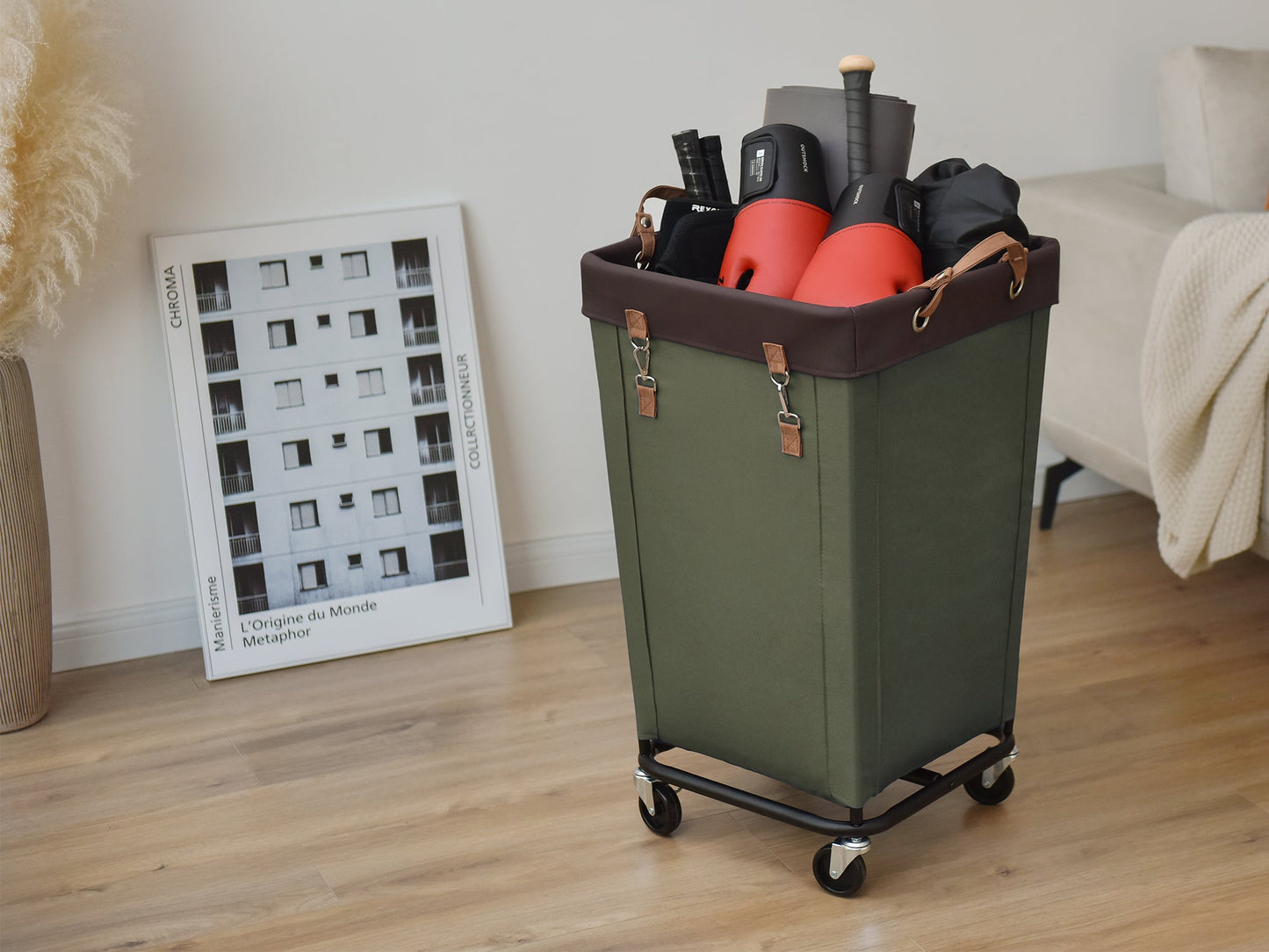 Laundry Basket with Wheels, 1 Pack