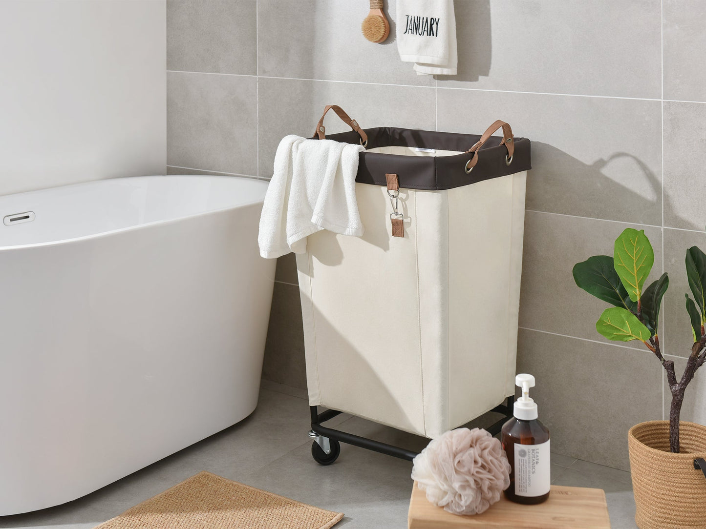 Laundry Basket with Wheels, 1 Pack