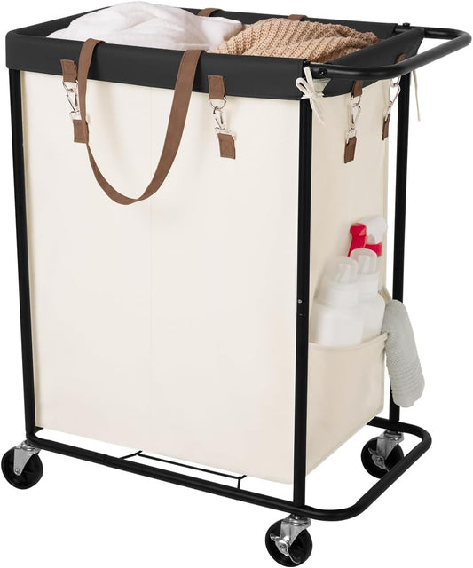140L Extra Large Laundry Basket with Wheels, 1-Pack