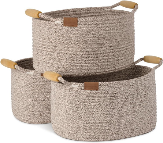 13 inch Cotton Rope Woven Basket for Organizing