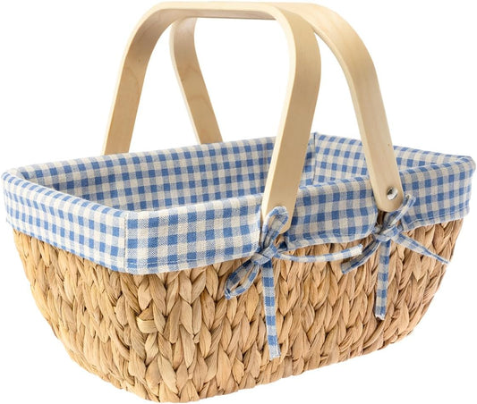Wicker Basket with Washable Linner