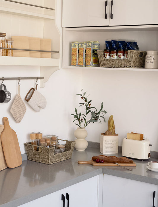 Wicker Pantry Baskets for Storage, 2 Pack