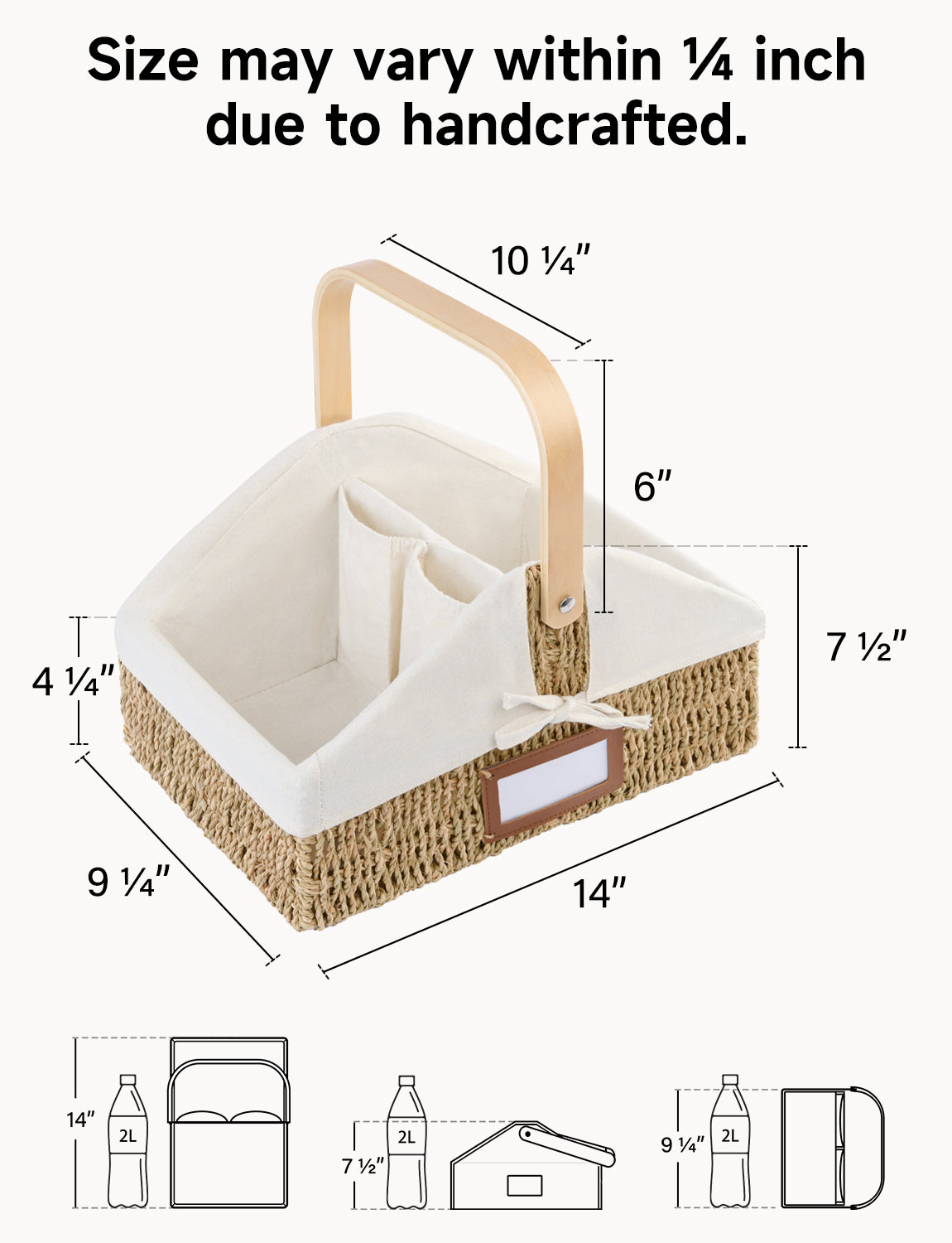 Wicker Diaper Caddy Organizer, Baby Diaper Caddy Basket with Liner